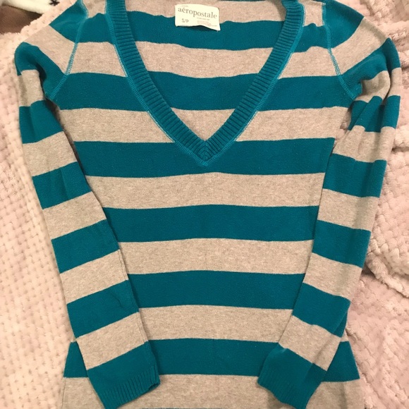 Aeropostale blue striped sweater - Picture 1 of 3